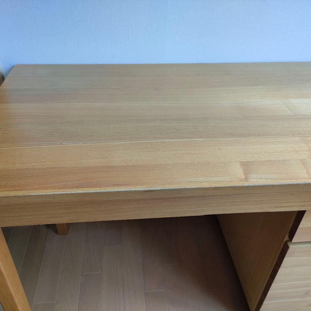 ●引取専用●無印良品タモ材デスク•引出付（タモ材）
