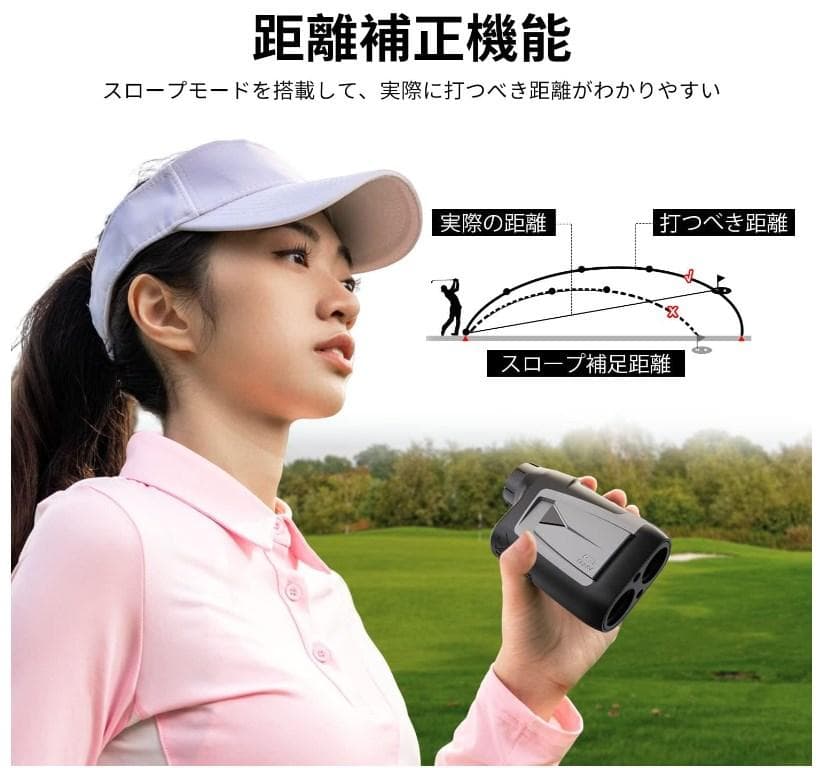 [新品] ゴルフ 距離計 スコープ レーザー 660yd対応 高低差補正