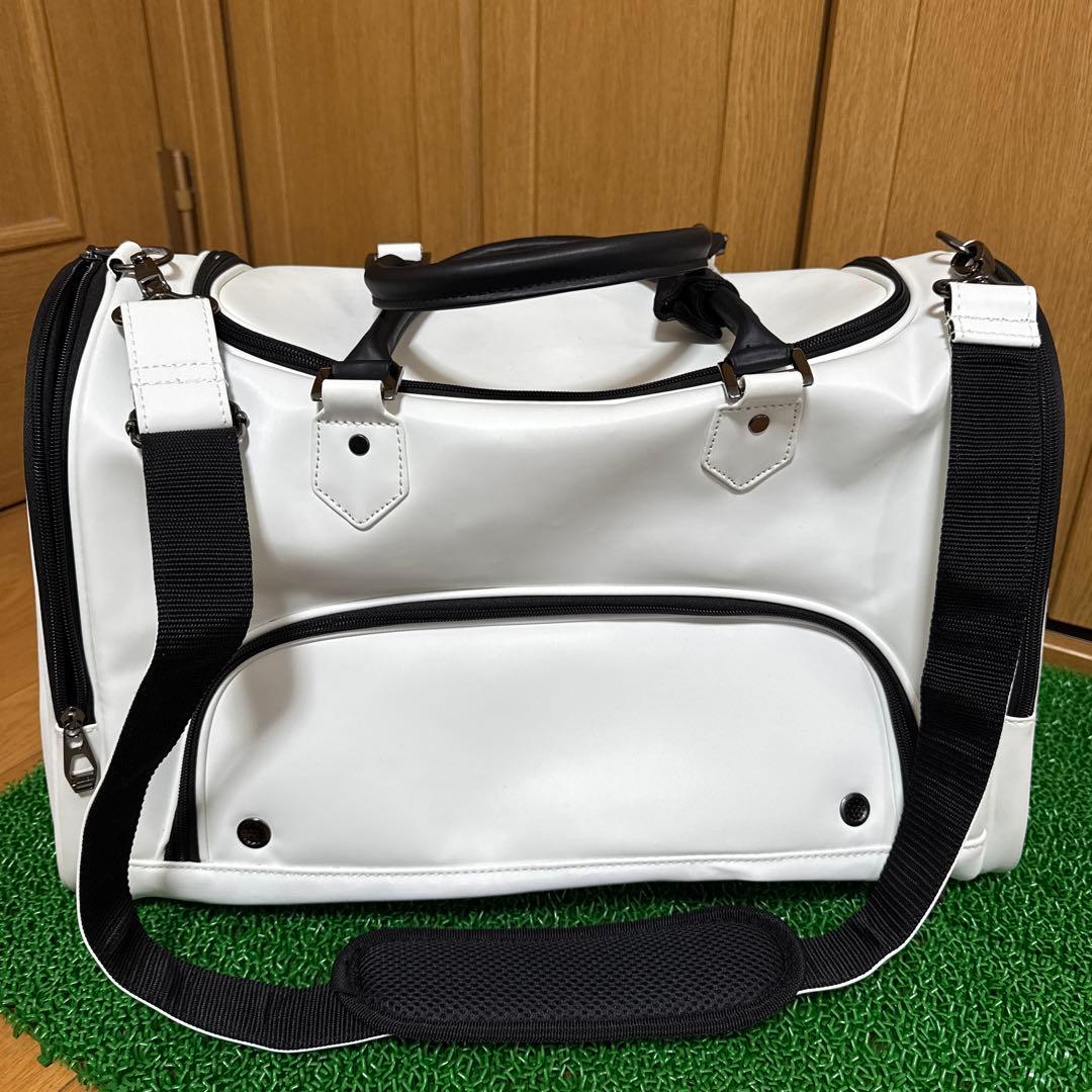 【美品】スリクソン ボストンバッグ GGB-S164 ホワイト シューズ収納可