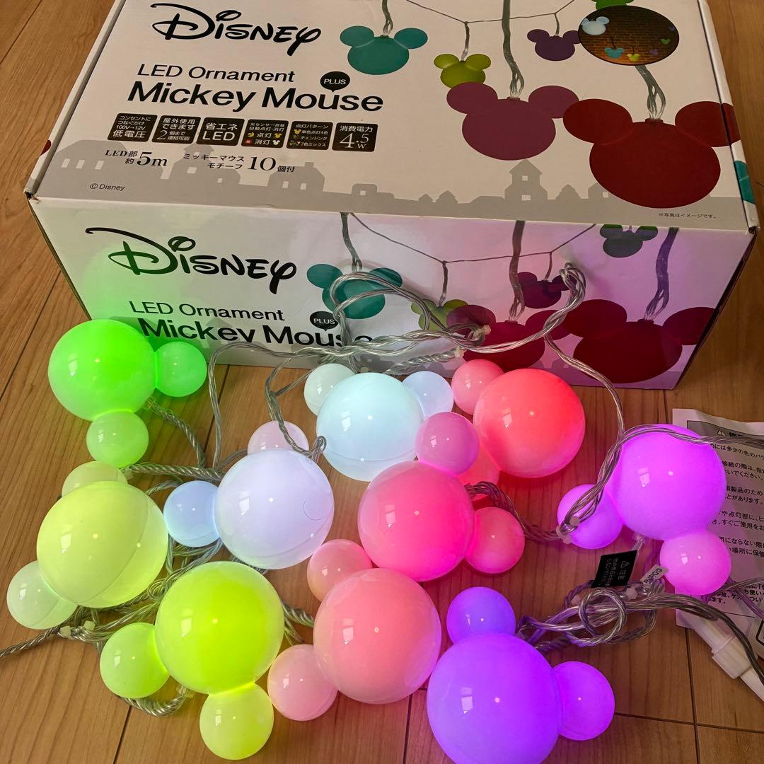 美品 ディズニー ミッキー LEDオーナメント 屋外可 イルミネーション ライト