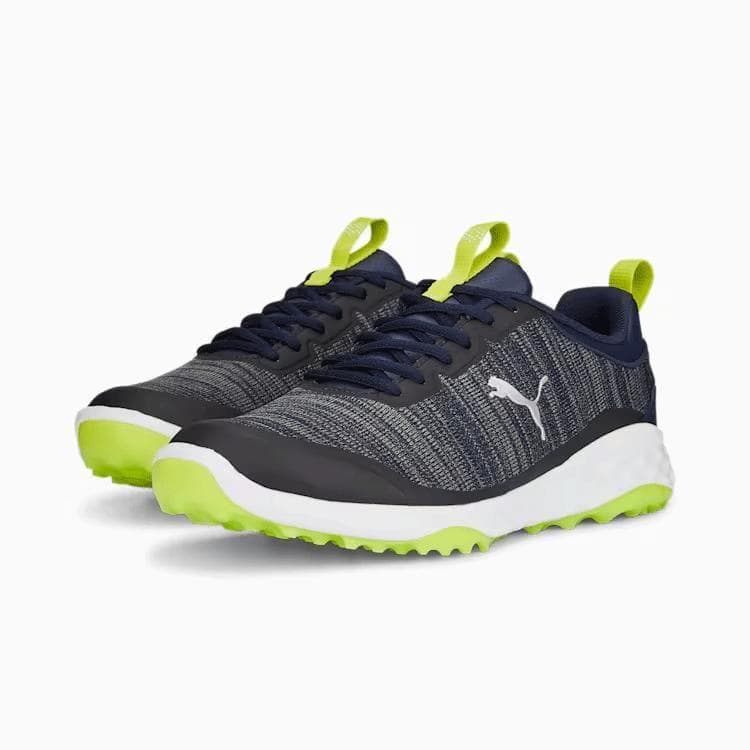 新品 PUMA プーマ スパイクレス ゴルフシューズ 26.5cm ネイビーYE
