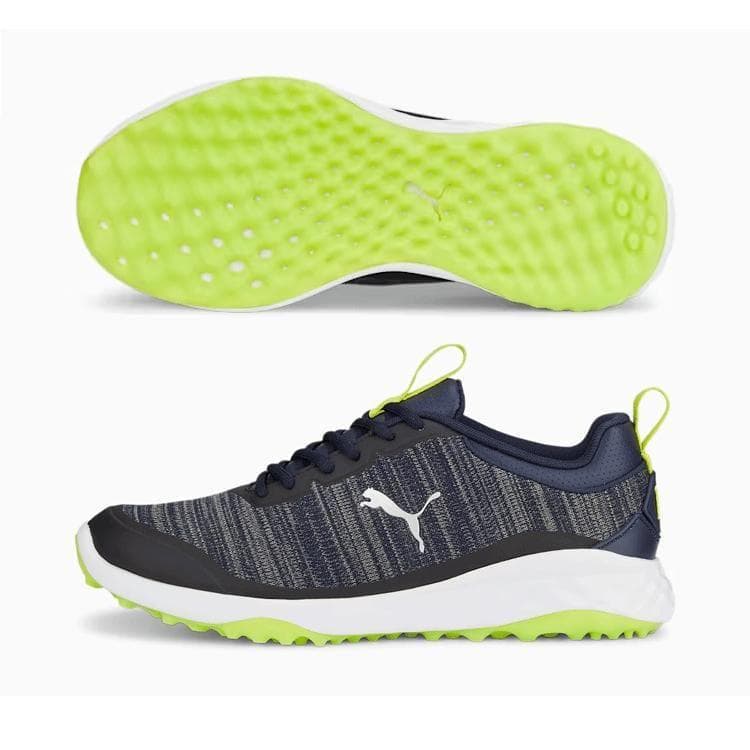 新品 PUMA プーマ スパイクレス ゴルフシューズ 26.5cm ネイビーYE