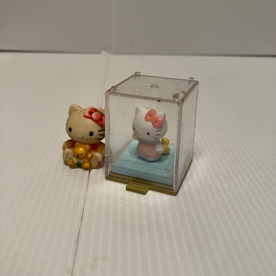 E-壁【昭和レトロ】ハローキティ ミニチュア フィギュア セット 当時物