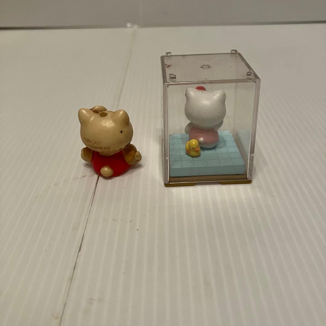 E-壁【昭和レトロ】ハローキティ ミニチュア フィギュア セット 当時物
