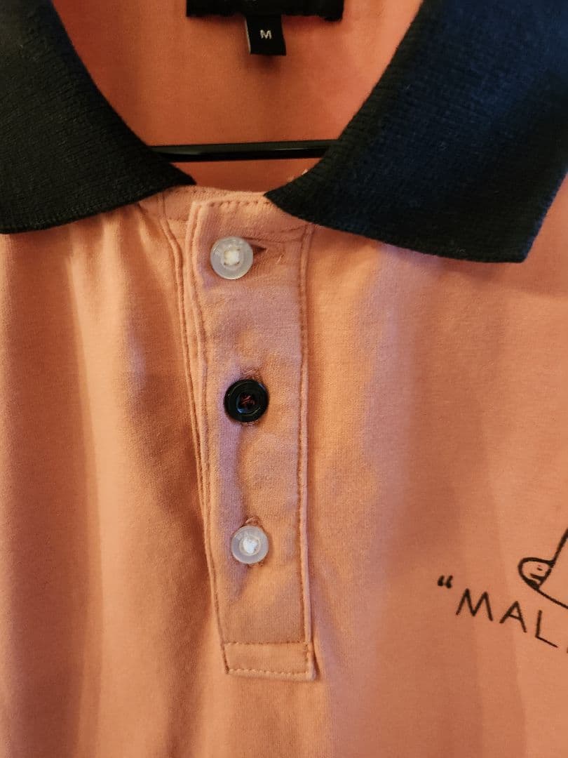 (美品)Malbonマルボン オレンジ 長袖ポロシャツ M