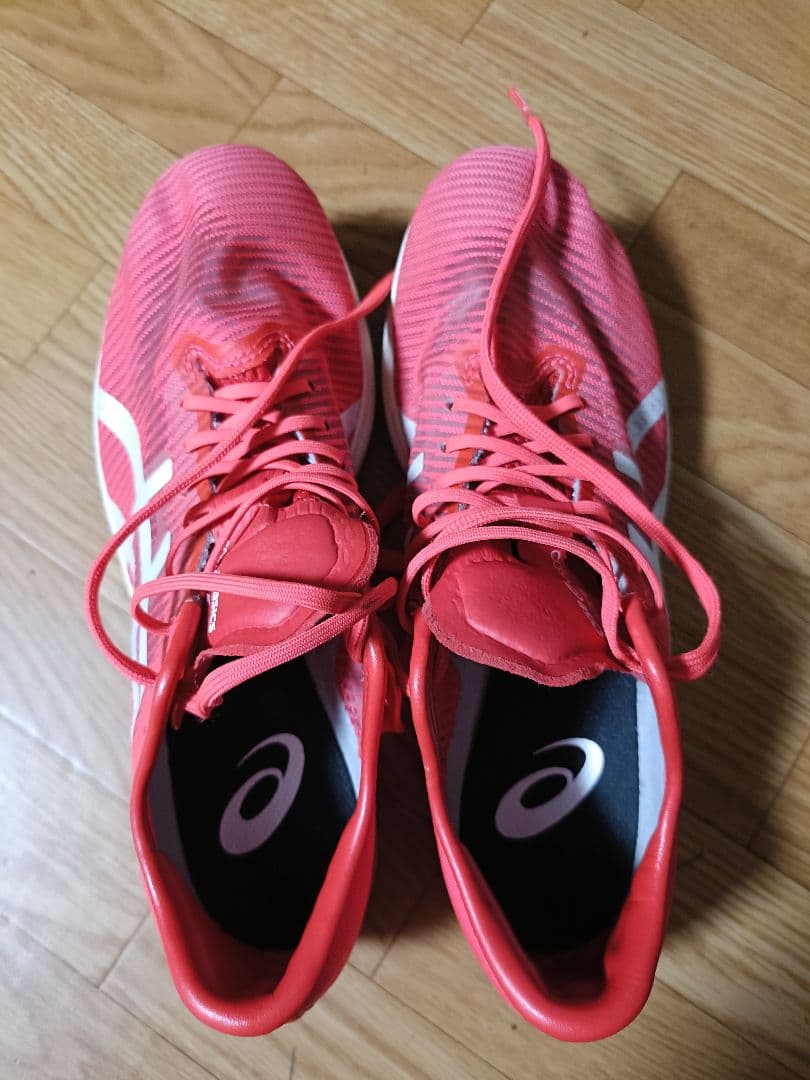asics COSMORACER LD 陸上スパイクシューズ　赤　25　女　美品