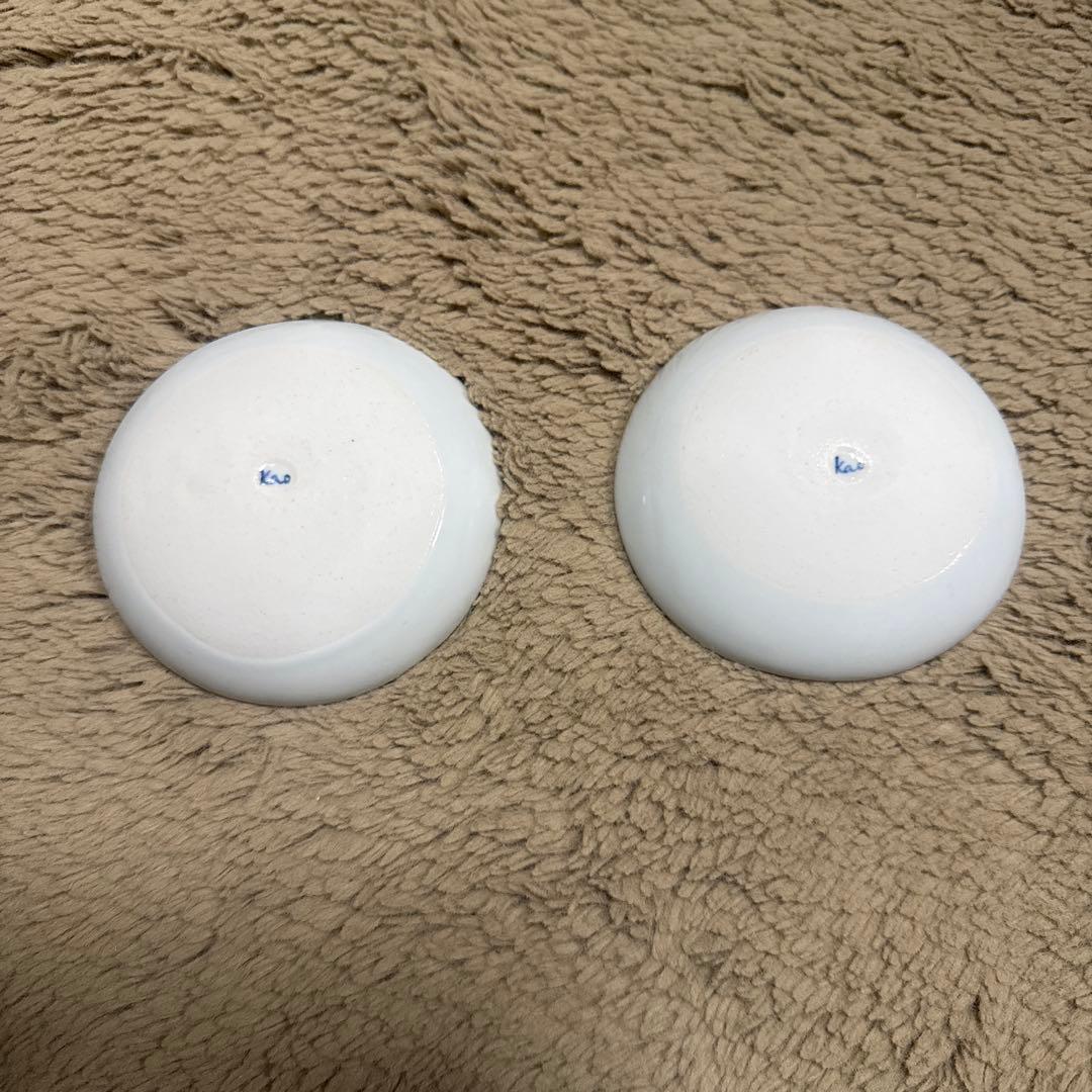 砥部焼　博雲窯　カラフルな小皿　2枚