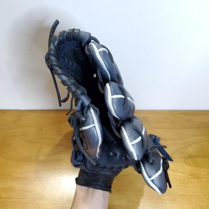 ミズノ ビューリーグ 限定カラー ネイビー Mラベル 美品 内野用 軟式グローブ