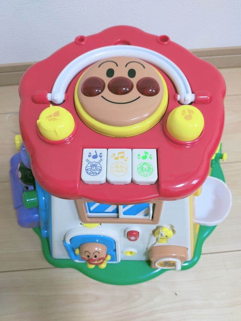 アンパンマン 8点セット よくばりボックス　ハンドル レジスター カスタネット