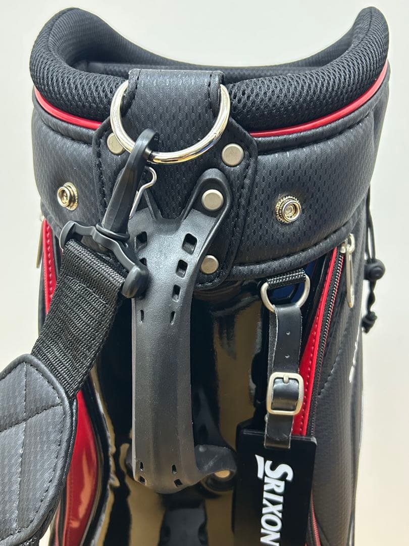 スリクソン キャディバッグ 9型 カーボン調 ブラック×レッド SRIXON