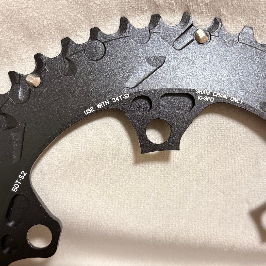 SRAM RED X Glideチェーンリング 110 BCD 50/34T