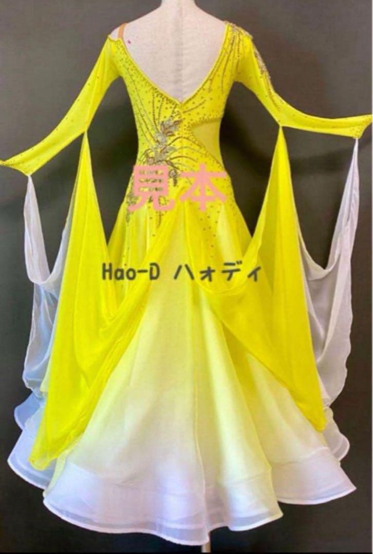 新品★フロート★ウィング★ホワイト〜グリーン★社交ダンス