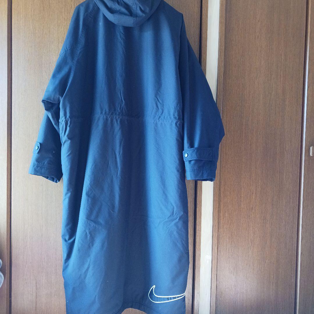 セール‼️　NIKE 　 ベンチコート ロング ロゴ刺繍 黒　XL　90s