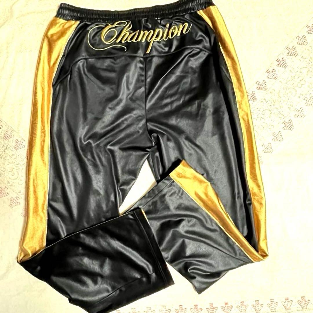 Champion フルジップジャージ上 L 下XOブラック/ゴールド