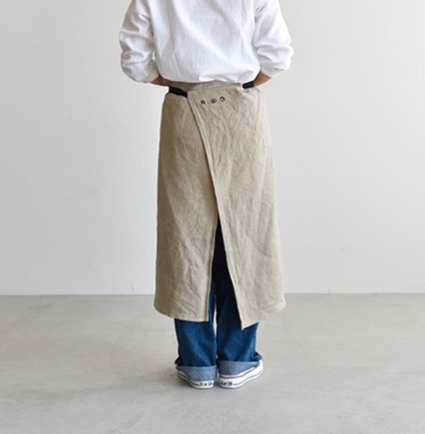 R&D.M.Co-/OLDMANS TAILOR キャンバスリネンエプロン