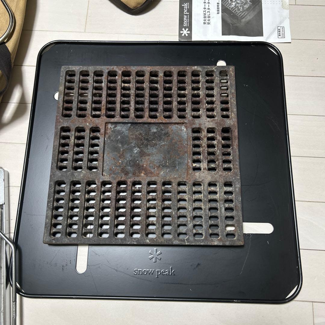  peak 焚き火台 Lスチール製 収納バッグ付き 焚き火ツール