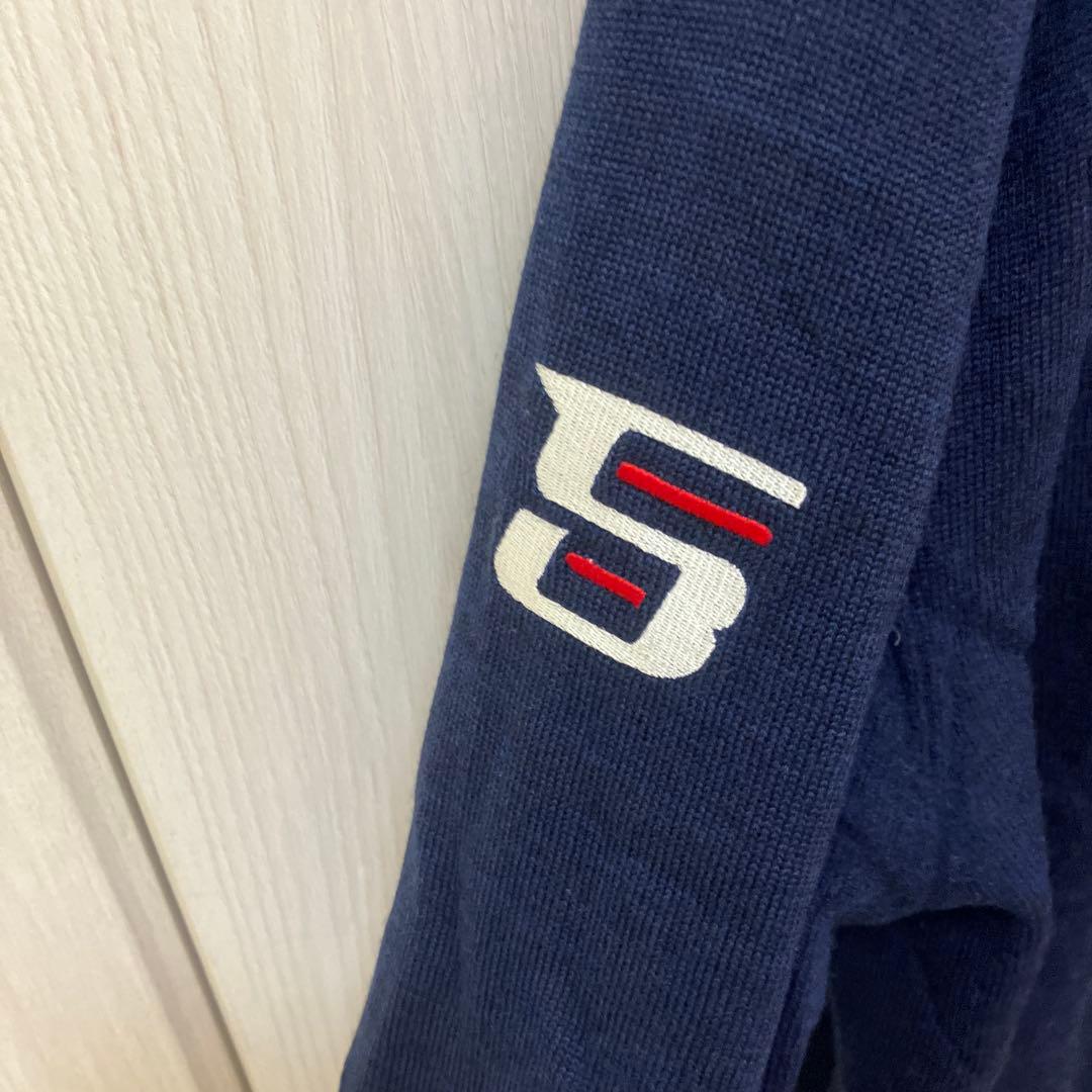 BEAMS GOLF ニットジャケット L ネイビー　ビームスゴルフ　裏地付き