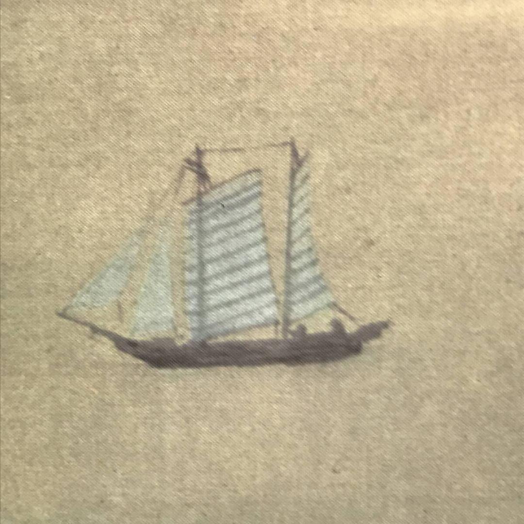 複製/横山大観/海浜風景図/工芸品/横物/掛軸/名家伝来/AK-971