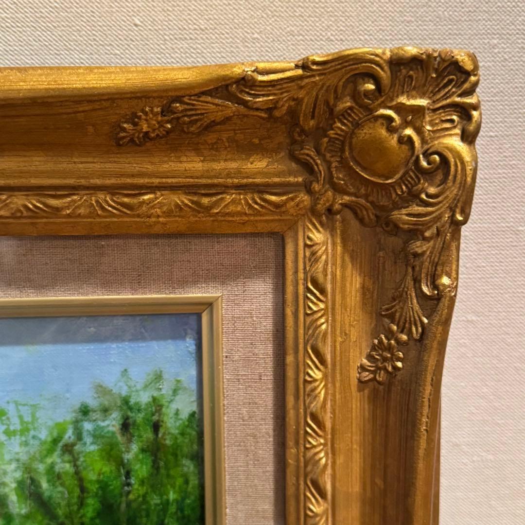 油絵　風景画　長禅寺
