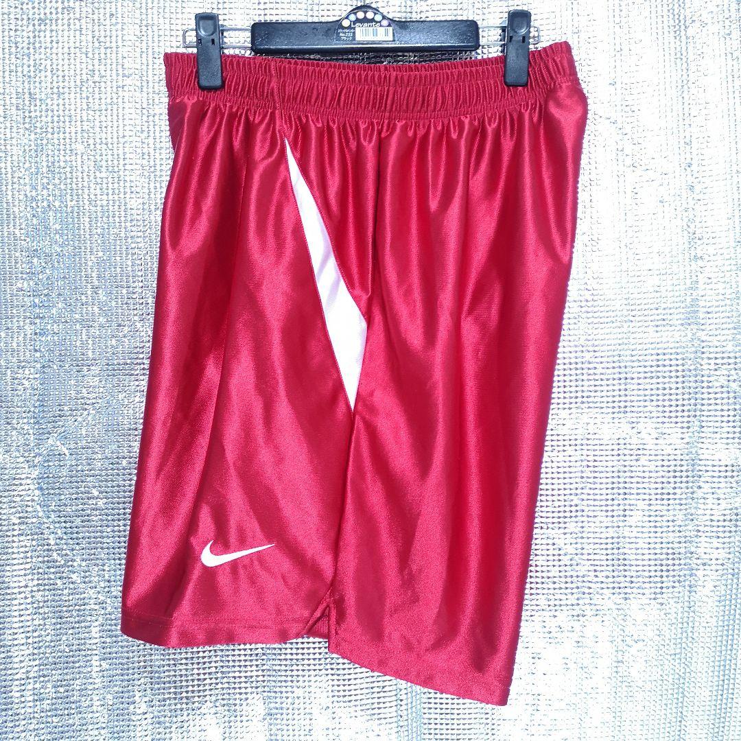 サッカー部　サッカー　パンツ　ナイキ　光沢レッド　XL