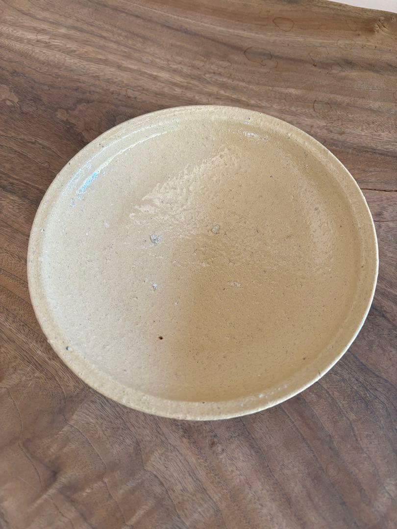 寒川義雄　大皿　茶