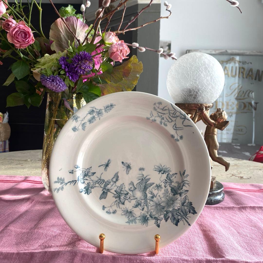 ロンウィ ミニョン Longwy mignon プレートツバメ　小鳥　鳥
