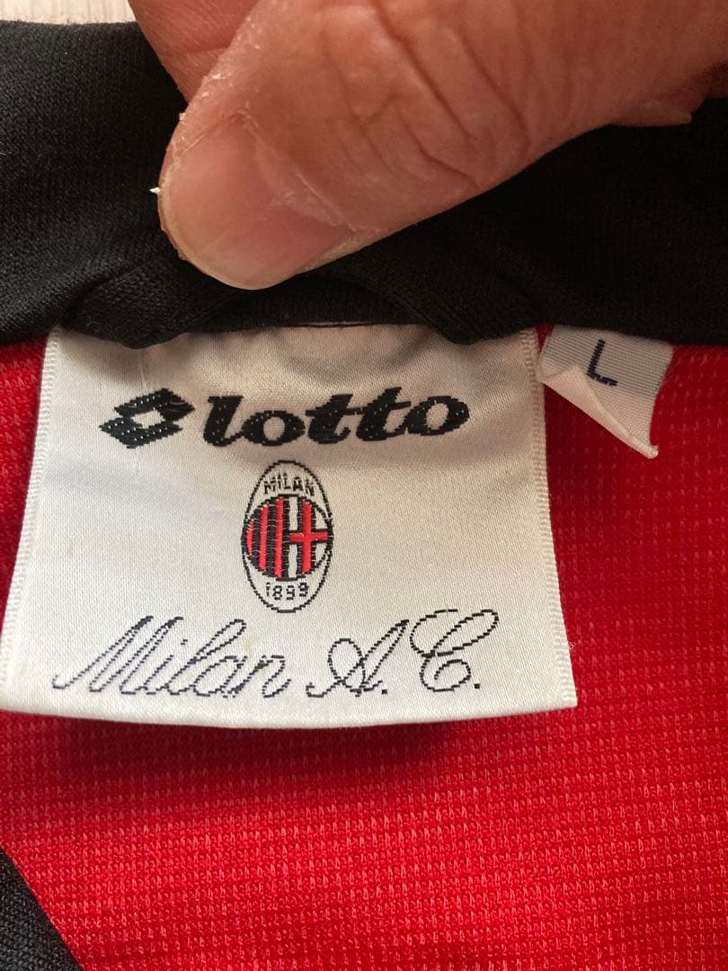 A.C. Milan ジャージ / lotto Lサイズ ロッソネロ