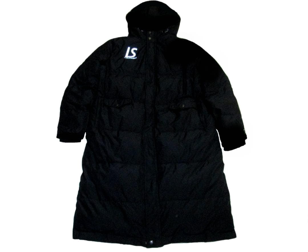 美品　LS フード付きロングダウンコート ブラック　ルースイソンブラ　XL