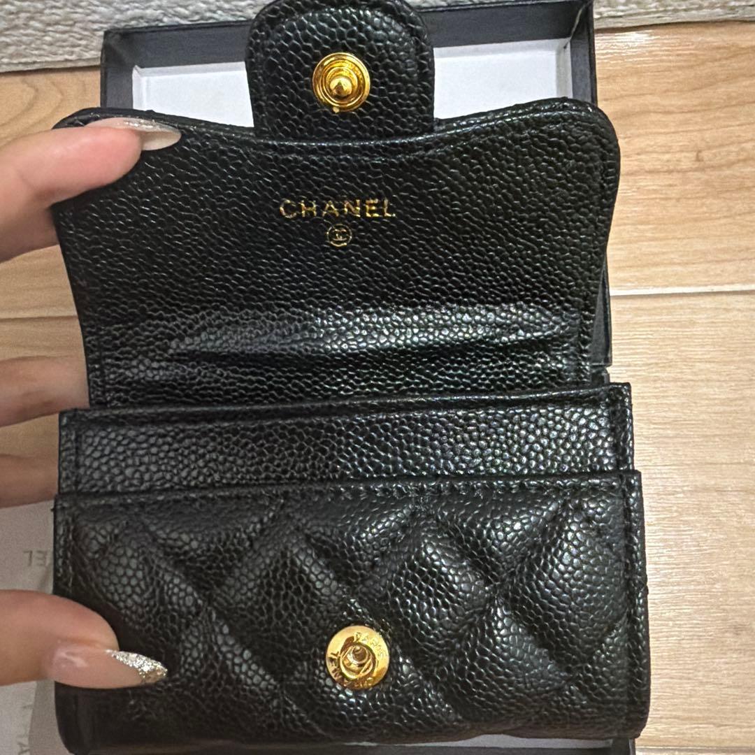 CHANEL ノベルティーブラックレザー ケース