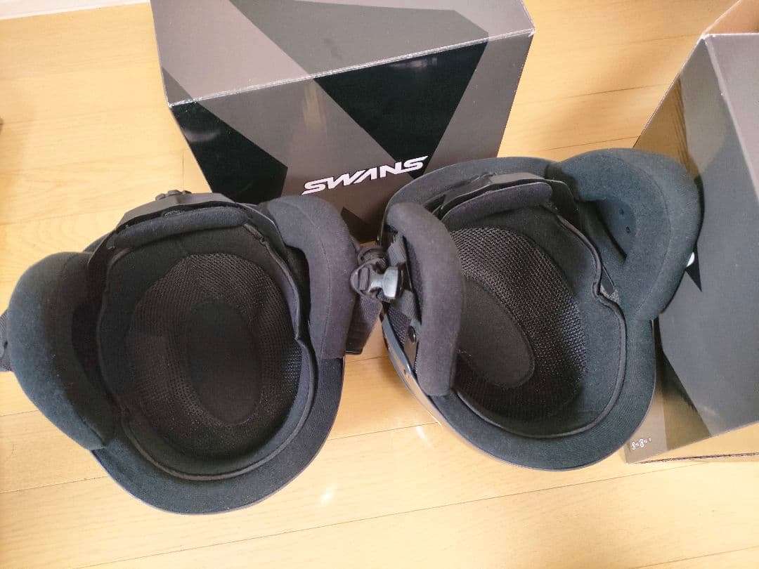 新品未使用2個セット　SWANS ヘルメット ガンメタリック LサイズMサイズ