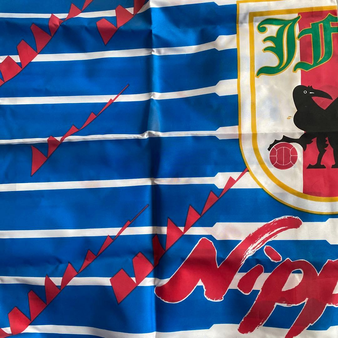サッカー日本代表(昔の)大旗。サッカー日本代表