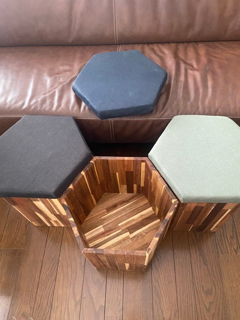 DIY 六角形スツール収納　一個