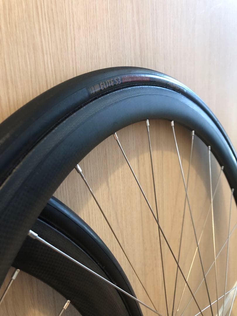手組みカーボンホイール シマノ11s 軽量約1200g中古チューブラー 700C