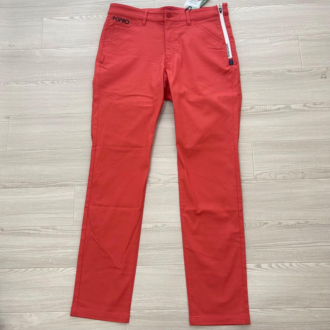 新品　パーリーゲイツ　パンツ　ストレッチ　春夏用　オレンジ　サイズ6