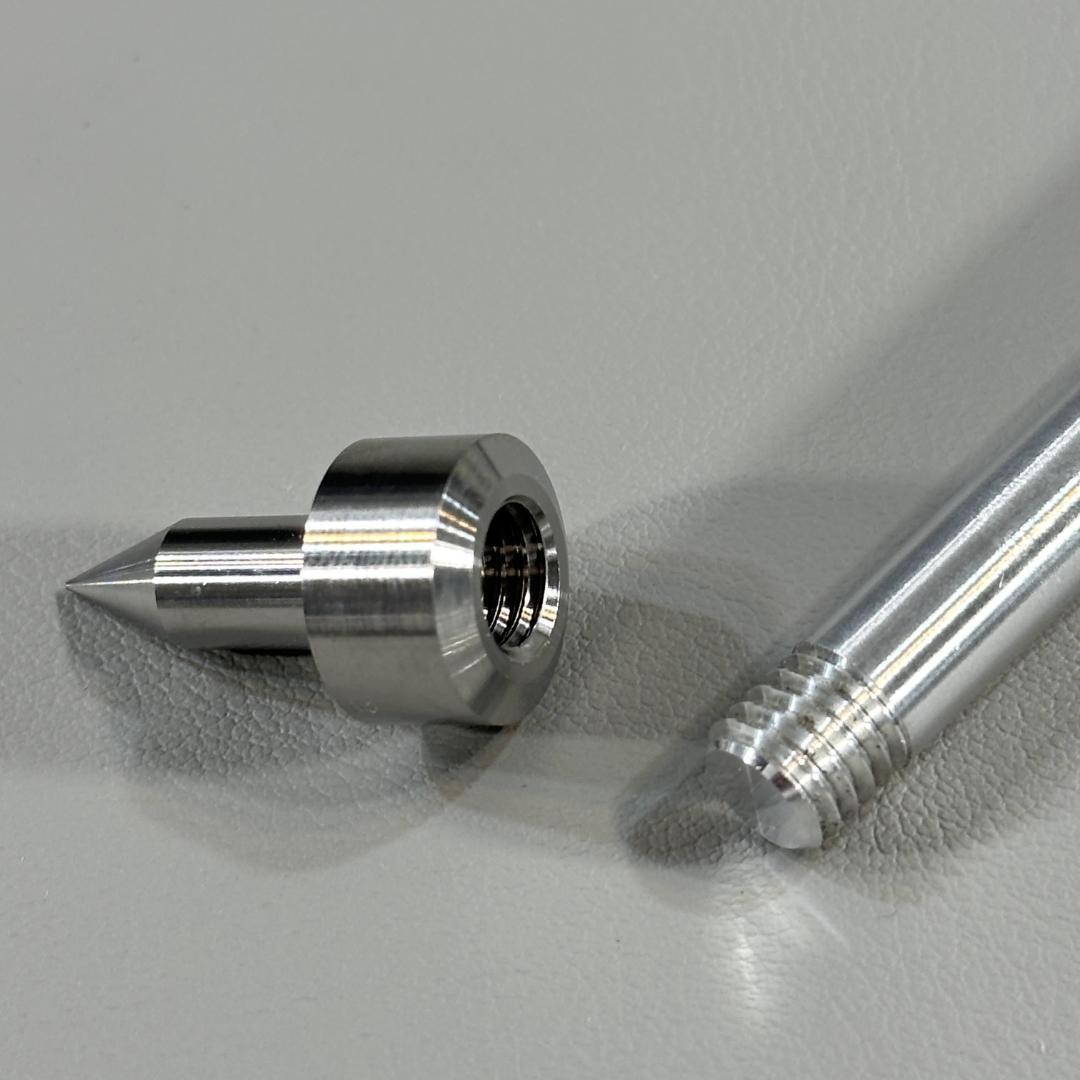 8mm チェロ エンドピン 新品 特注品 超々ジュラルミン製 溝付き a1438