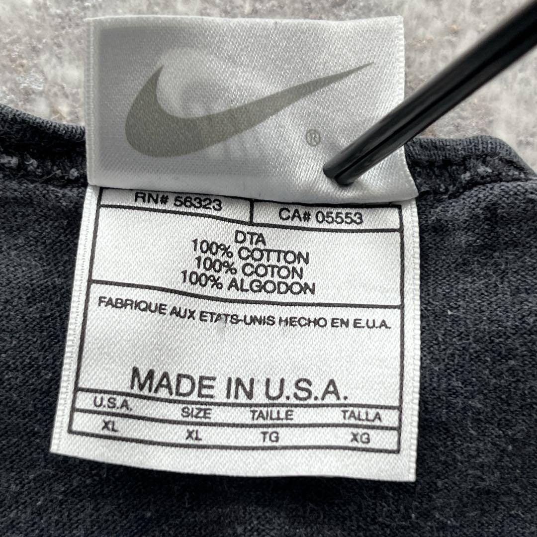 【USA製】 ナイキ NIKE バスケ タンクトップ 墨黒 ヴィンテージ 古着