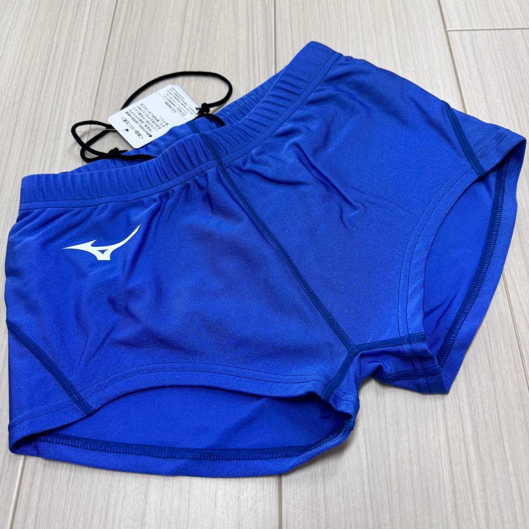 ミズノ　女子陸上ショーツ(スパッツ型)　ブルー単色　XLサイズ　新品