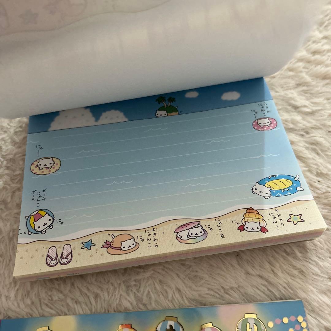 平成レトロ　メモ帳　シール　にゃんにゃんにゃんこ　にゃんこまつり　サンエックス