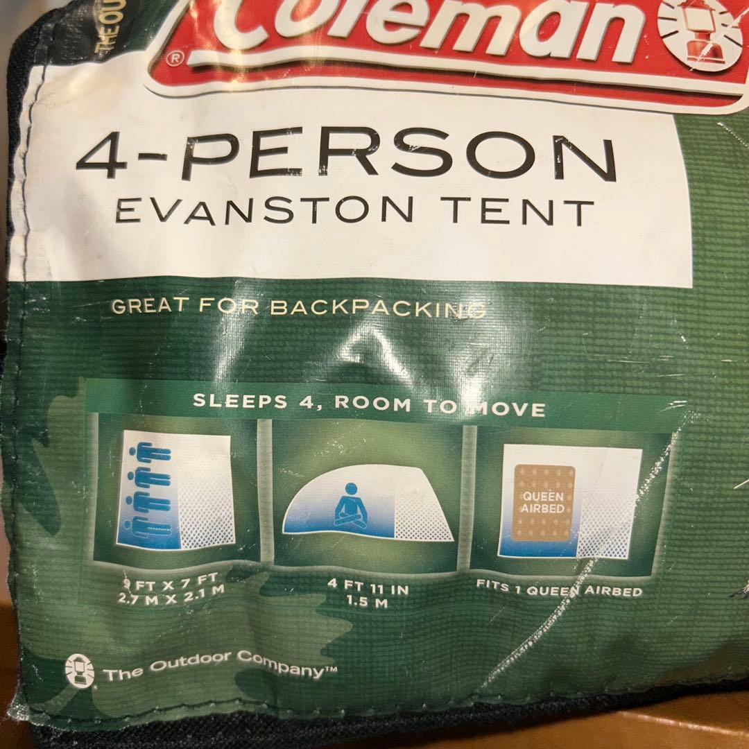 Coleman 4人用　テント　簡単設置　ライト付き