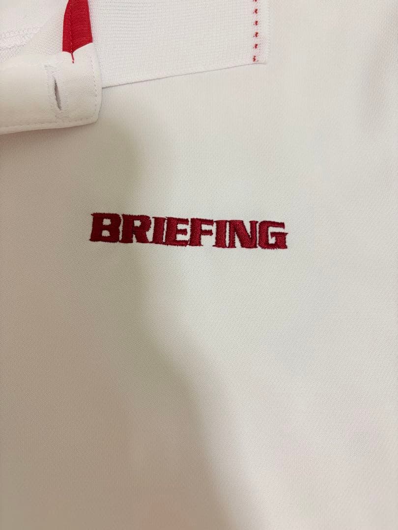 BRIEFING ホワイト ポロシャツ
