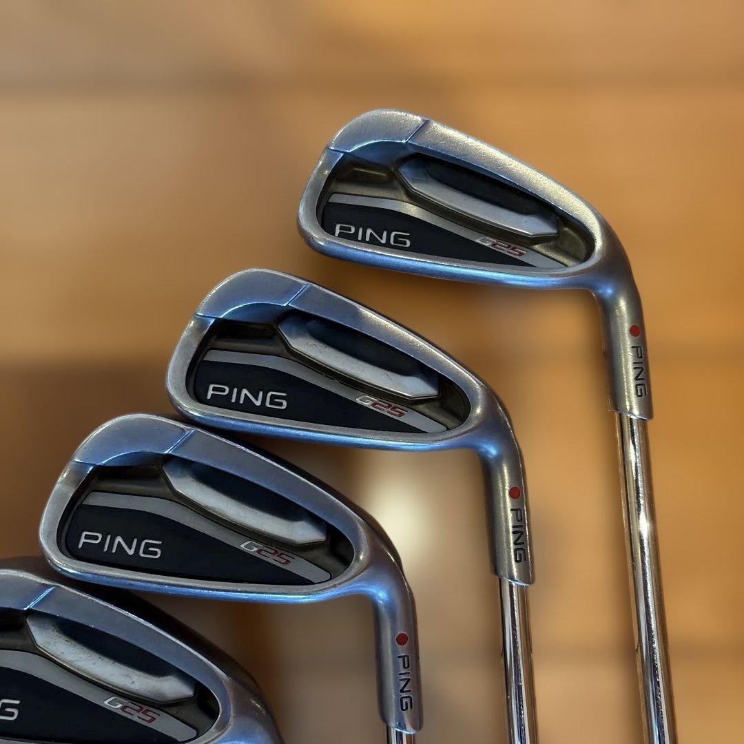 名器 PING G25 アイアン 5〜L 9本 赤 スチール S