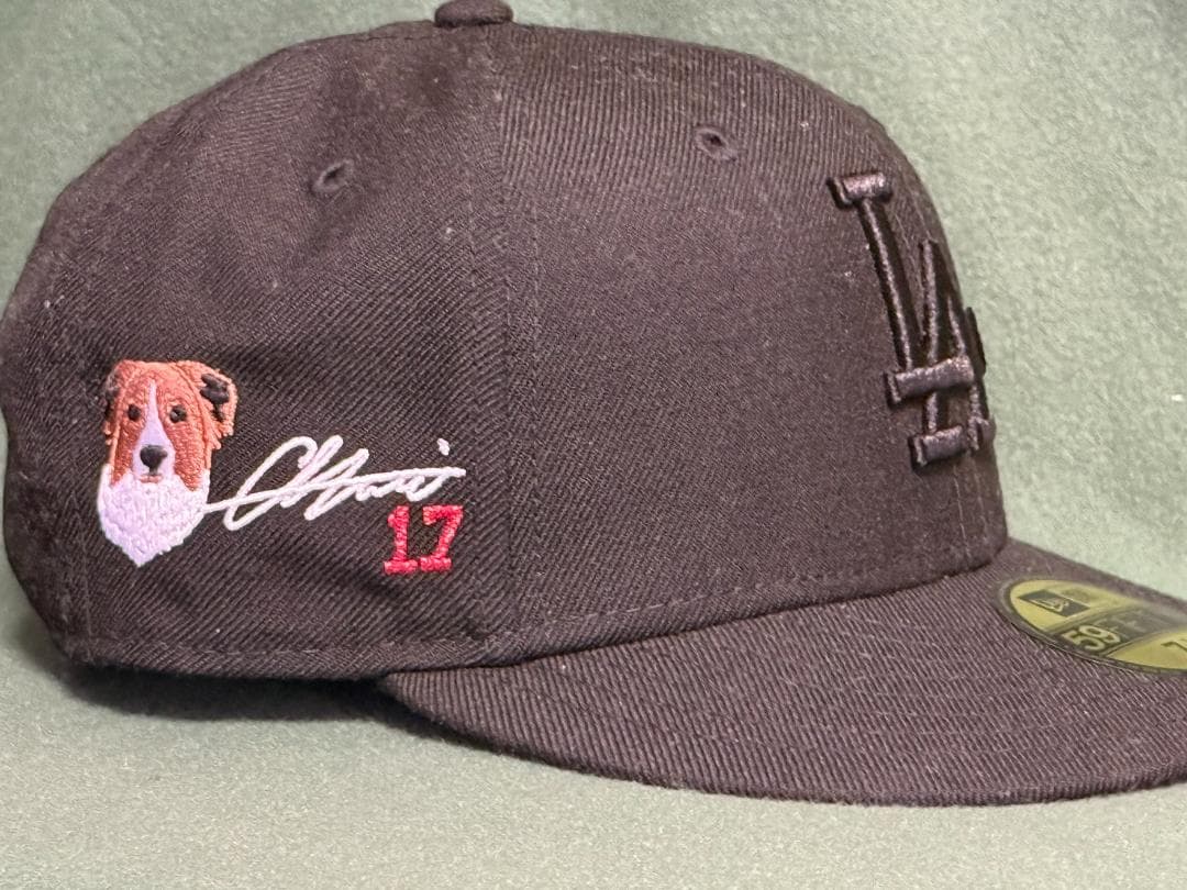 ラスト送料込　59FIFTY 7　1/4　57.7cmデコピンと大谷のサイン