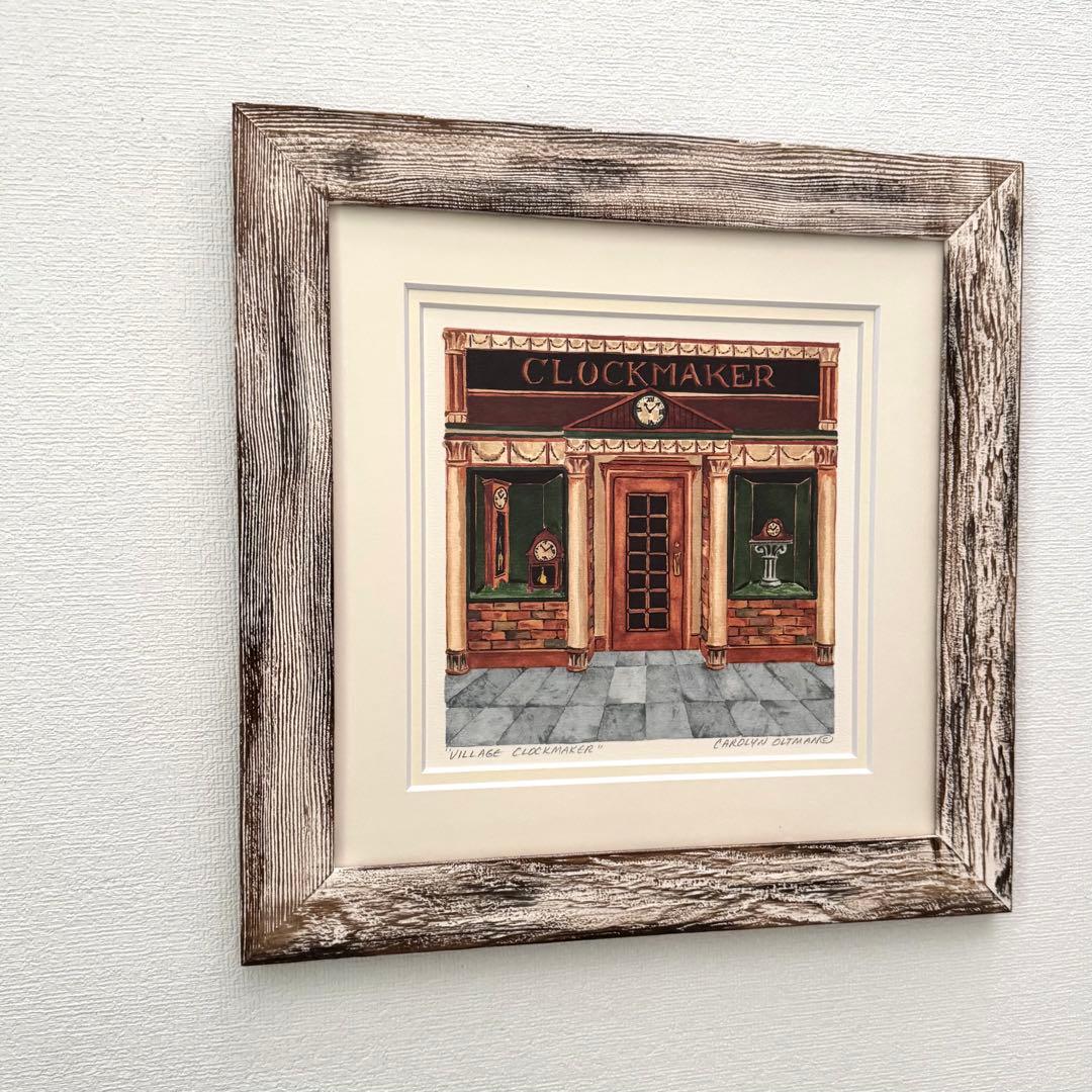時計屋 レトロ クロック アンティーク ポスター 絵画