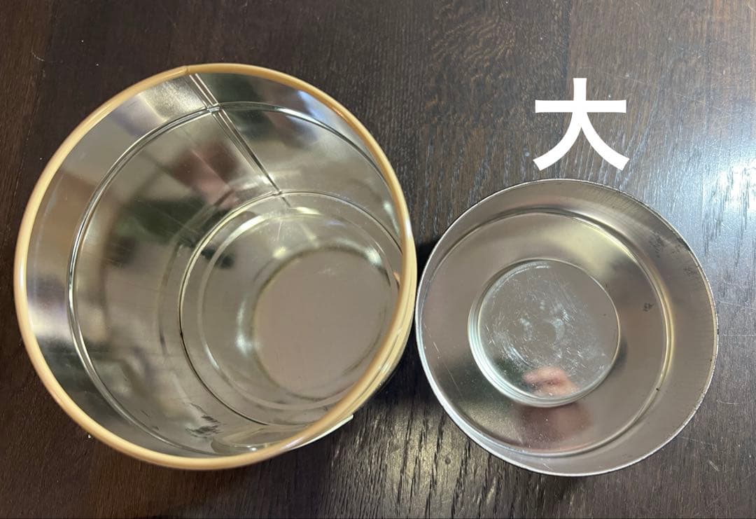 【昭和レトロ】キャニスター（食品容器）小窓付ブリキ缶３個　未使用