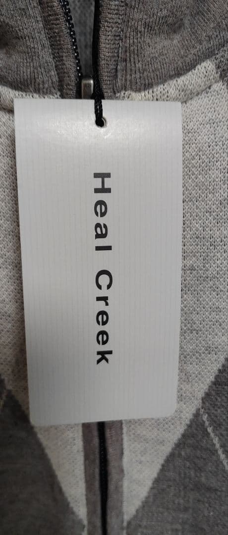 Heal Creek アーガイルベスト　48 Ｌ グレー　黒　新品　27500円
