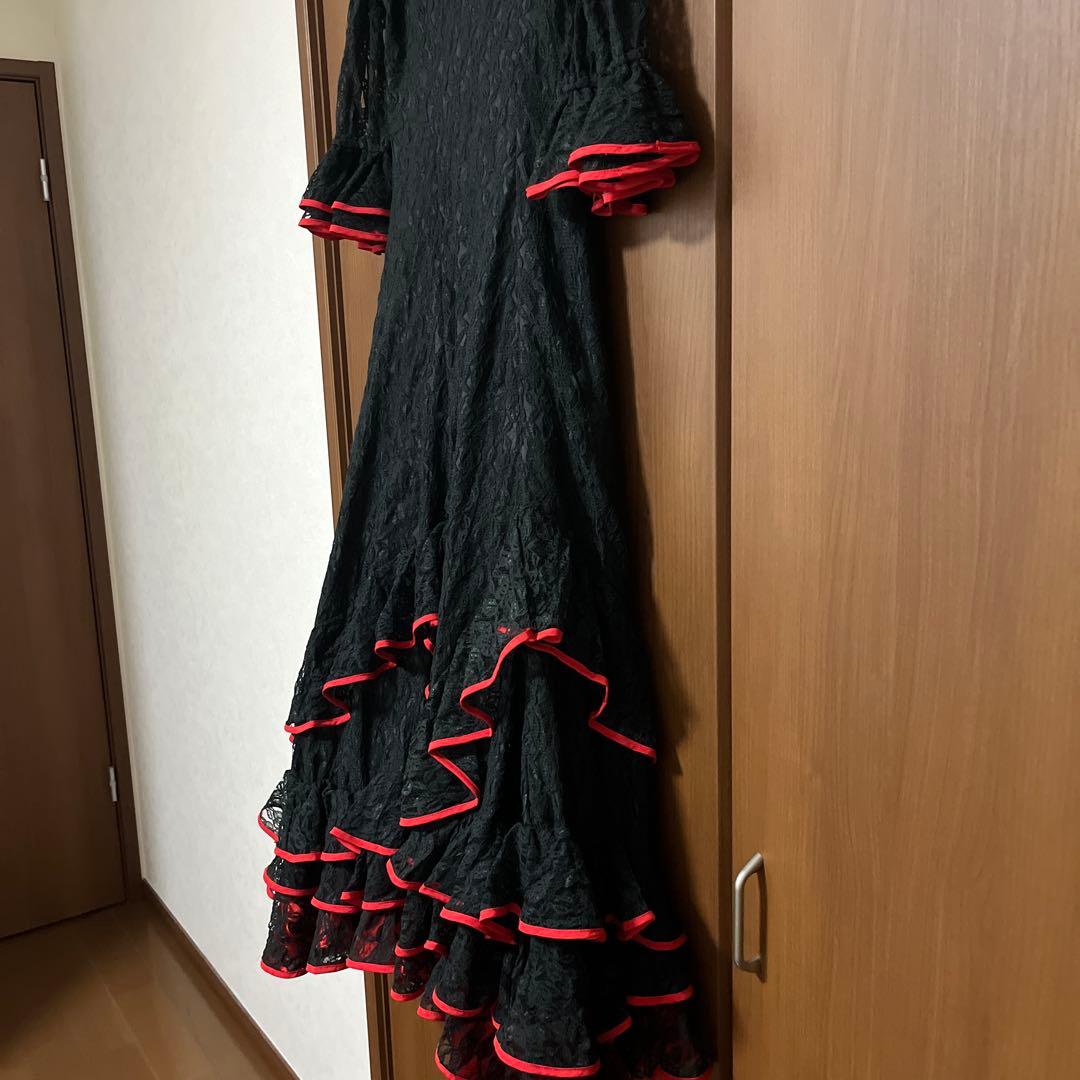 フラメンコ衣装　ワンピース　レース　フリル　prima boutique