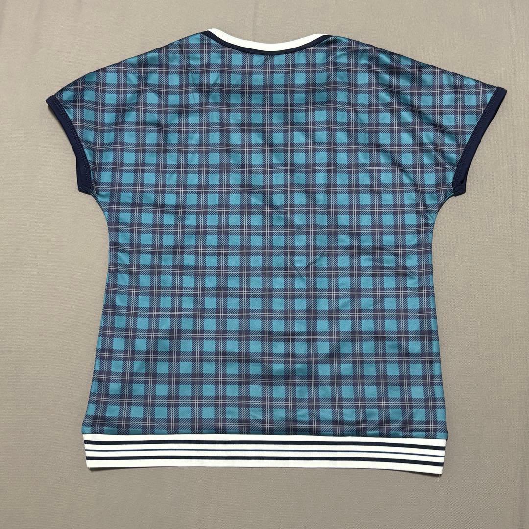 フィラFILA テニスウェア チェック柄シャツ&フレアスコート 上下セットアップ