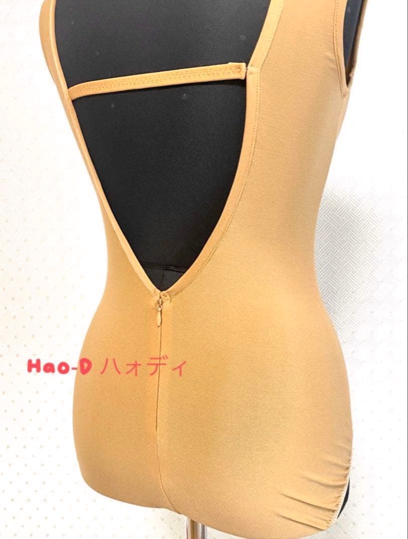 新品★ベージュ★M★レオタード★胸パット付きインナー★バレエ