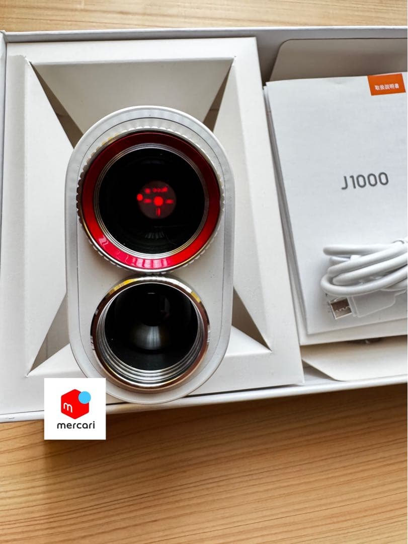 美品ファインキャディーJ1000 ホワイト上位モデルゴルフ用レーザー距離計
