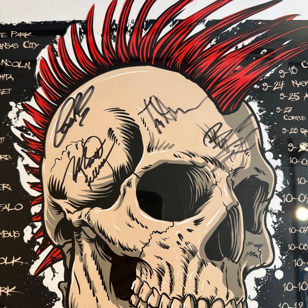 RANCID シルクスクリーンポスター　メンバーサイン入り